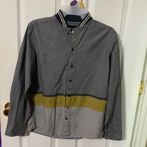 Amplify boys long sleeve button down shirt; size: 14/16